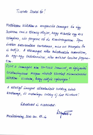 Köszönőlevél